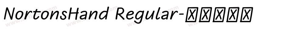 NortonsHand Regular字体转换